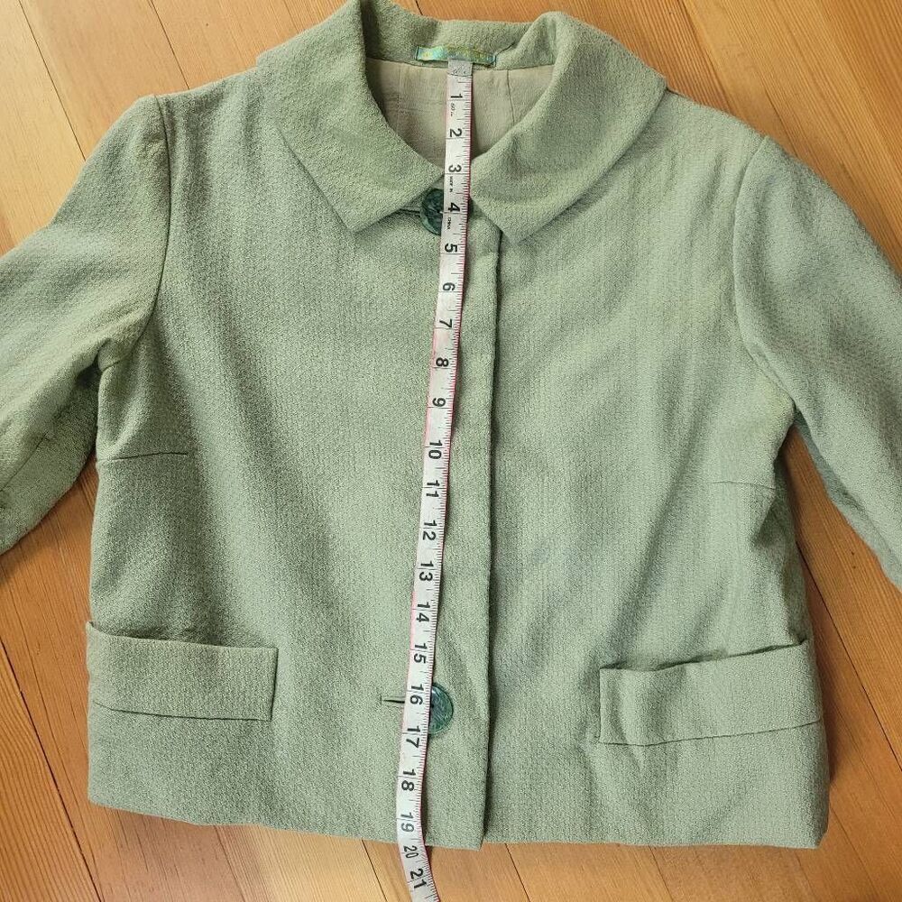 Vintage 60s mod light pastel‎ green skirt suit set short sleeved - Picture 13 of 16